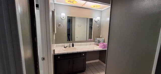 6567 NE Montrose Trl, Tallahassee, FL 32309 - bathroom with tile patterned floors and vanity