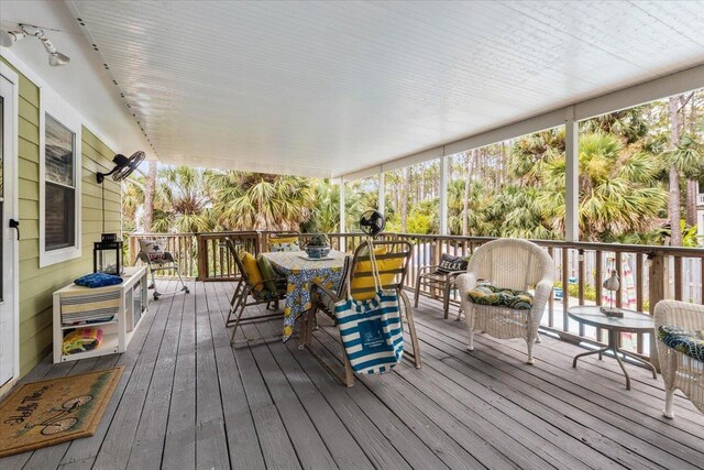 549 E Gulf Beach Dr, Saint George Islan, FL 32328 - deck featuring outdoor dining space