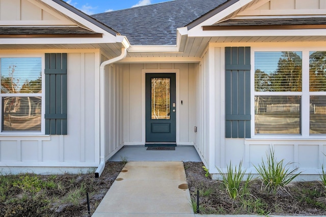 view of doorway to property