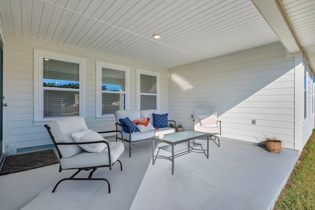 view of patio / terrace featuring an outdoor hangout area