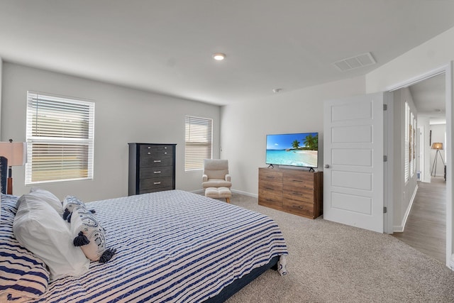 view of carpeted bedroom