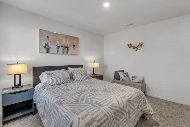 view of carpeted bedroom