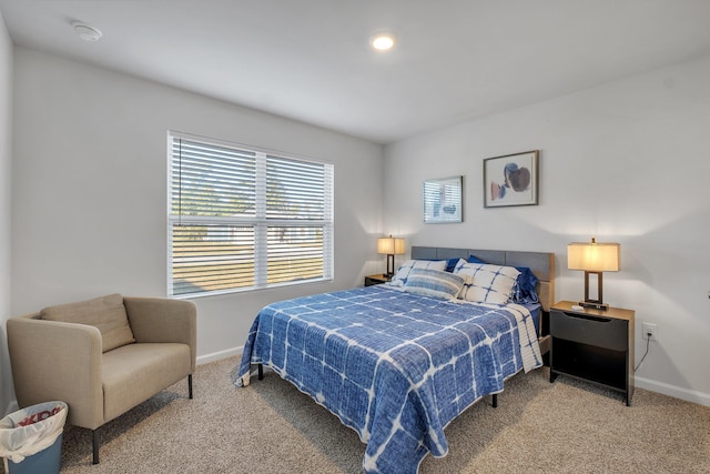 view of carpeted bedroom