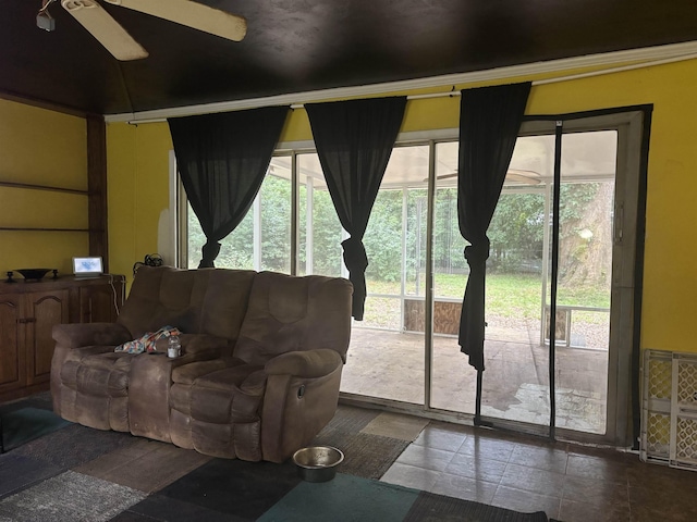 1208 Halifax Ct, Tallahassee, FL 32308 - living room featuring a ceiling fan