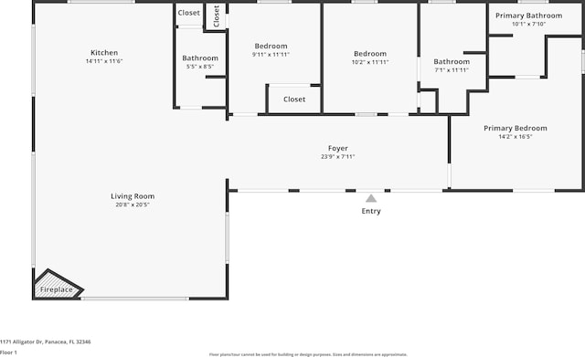 1171 Alligator Dr, Alligator Point, FL 32346 - room layout