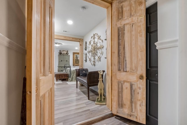 5902 Shady Rest Rd, Havana, FL 32333 - corridor featuring light wood finished floors and recessed lighting