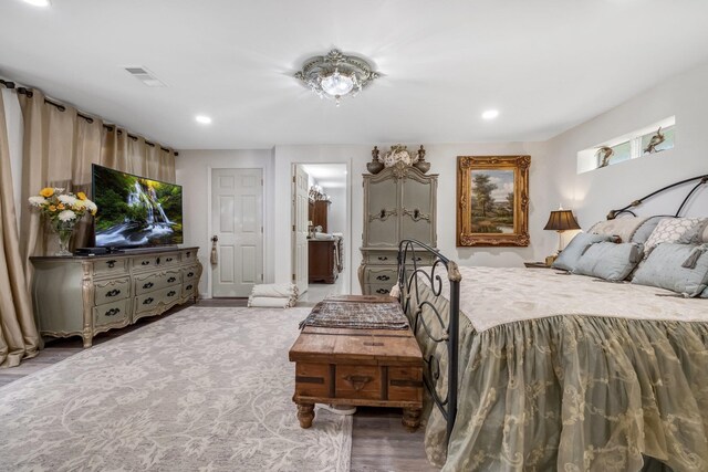 5902 Shady Rest Rd, Havana, FL 32333 - bedroom featuring light wood-type flooring and recessed lighting