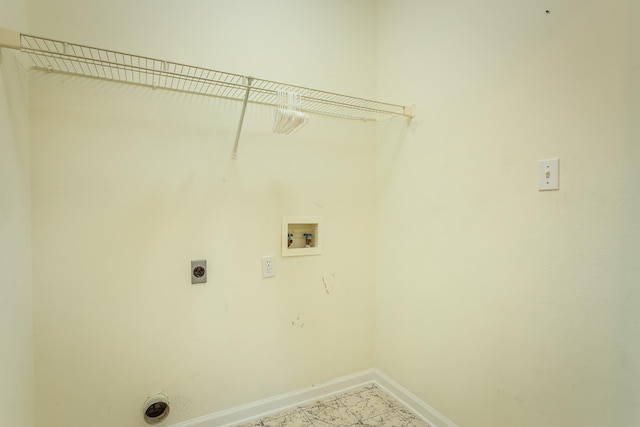 laundry room featuring hookup for a washing machine and electric dryer hookup