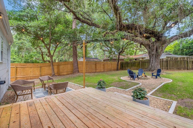 1310 E 7th Ave, Tallahassee, FL 32303 - deck featuring an outdoor fire pit and a patio
