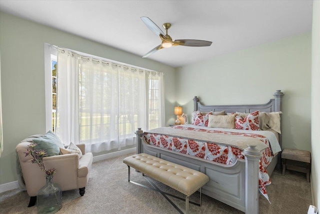411 Worley Way, Perry, FL 32347 - bedroom featuring carpet and a ceiling fan