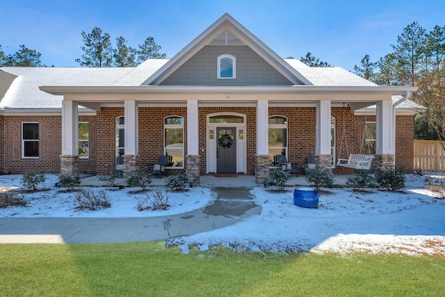 view of front of house with a porch