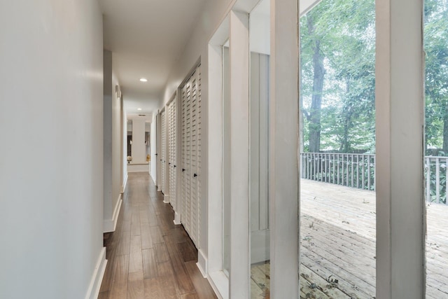 2414 Glenshire Ln, Tallahassee, FL 32308 - hallway featuring wood finished floors, baseboards, and recessed lighting
