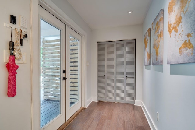 2414 Glenshire Ln, Tallahassee, FL 32308 - corridor with wood finished floors, baseboards, and recessed lighting