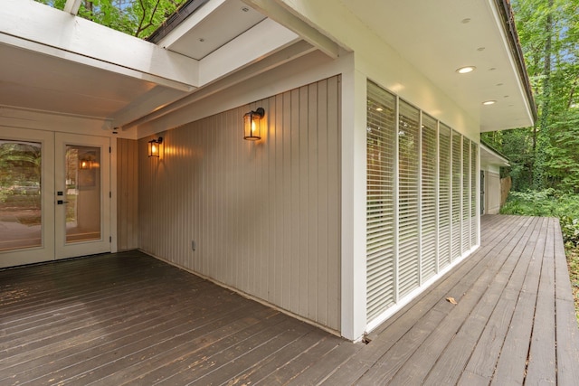 2414 Glenshire Ln, Tallahassee, FL 32308 - wooden terrace featuring french doors