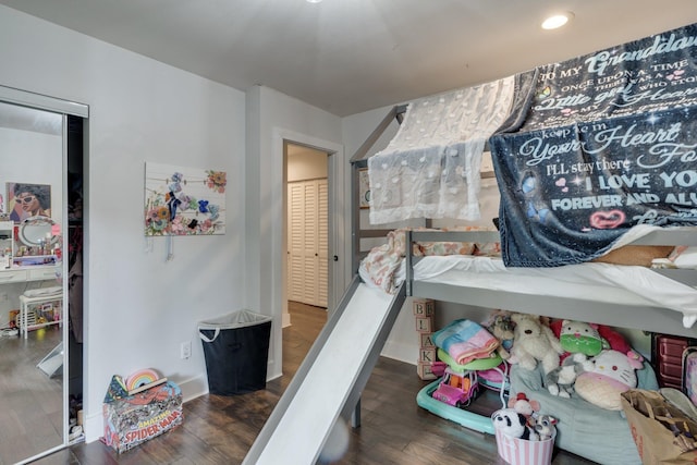 2414 Glenshire Ln, Tallahassee, FL 32308 - bedroom with wood finished floors and recessed lighting