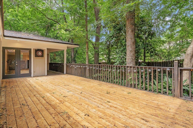 2414 Glenshire Ln, Tallahassee, FL 32308 - wooden deck featuring french doors