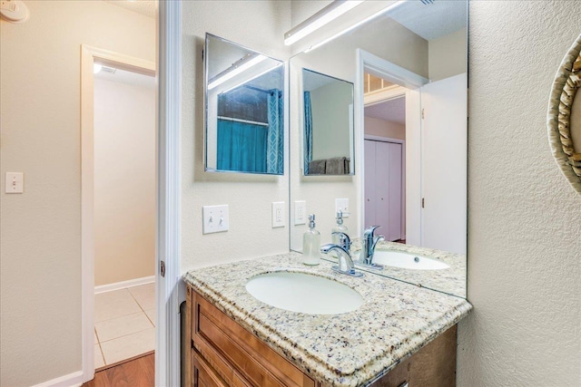 bathroom featuring vanity