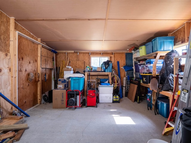 storage room featuring a garage