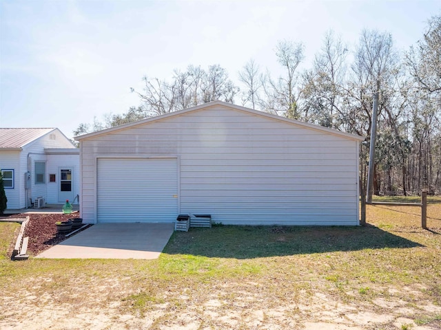 garage with driveway