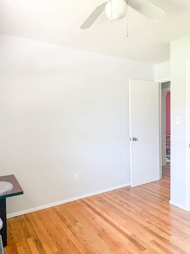 2105 Belle Vue Way, Tallahassee, FL 32304 - spare room featuring light wood-type flooring, a ceiling fan, and baseboards