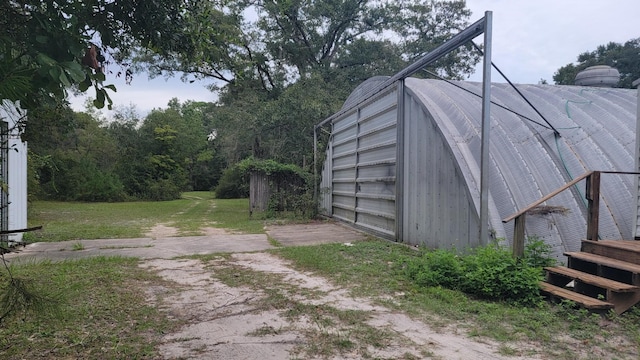 exterior space with a lawn