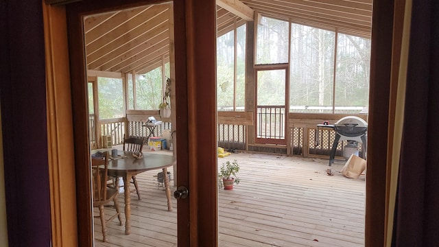 view of sunroom