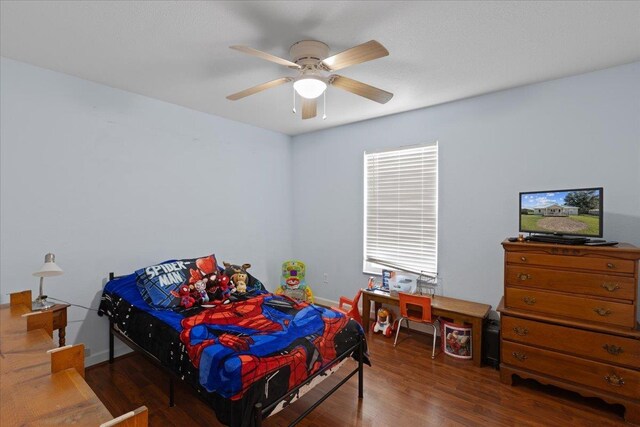1439 W Lyman Hendry Rd, Perry, FL 32347 - bedroom featuring wood finished floors and a ceiling fan