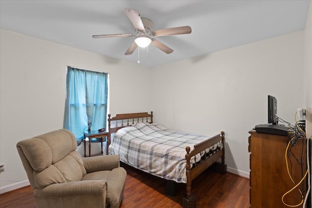 1439 W Lyman Hendry Rd, Perry, FL 32347 - bedroom with wood finished floors and a ceiling fan