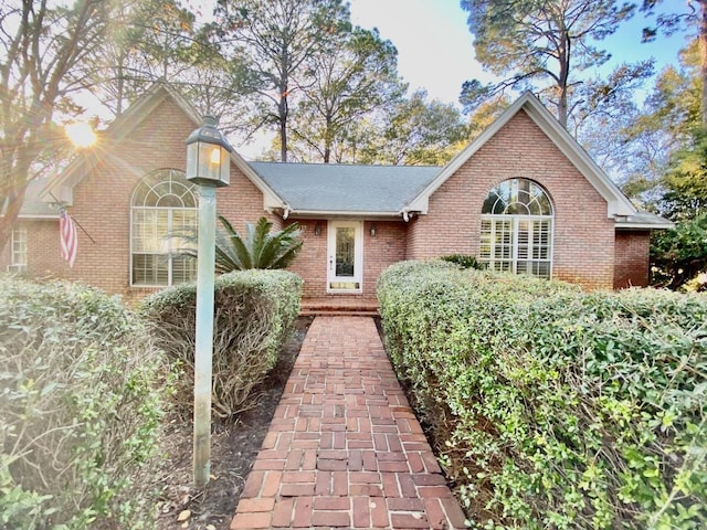 view of front of house featuring brick siding