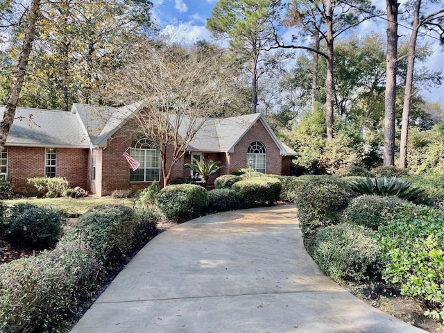 ranch-style home with brick siding