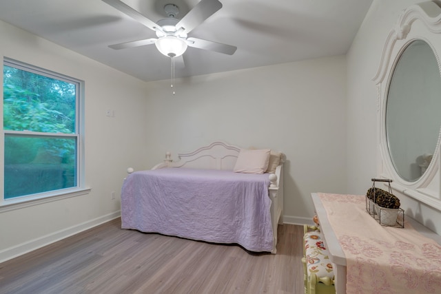 624 W 7th Ave, Tallahassee, FL 32303 - bedroom with wood finished floors and a ceiling fan