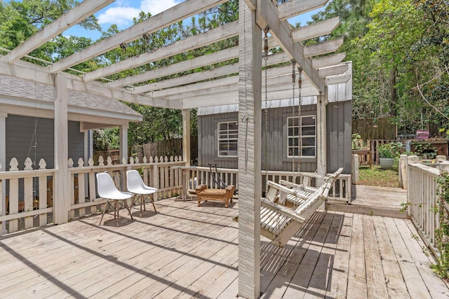 624 W 7th Ave, Tallahassee, FL 32303 - wooden deck featuring a pergola