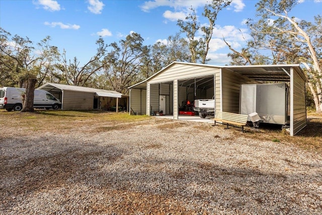 view of property exterior featuring a carport