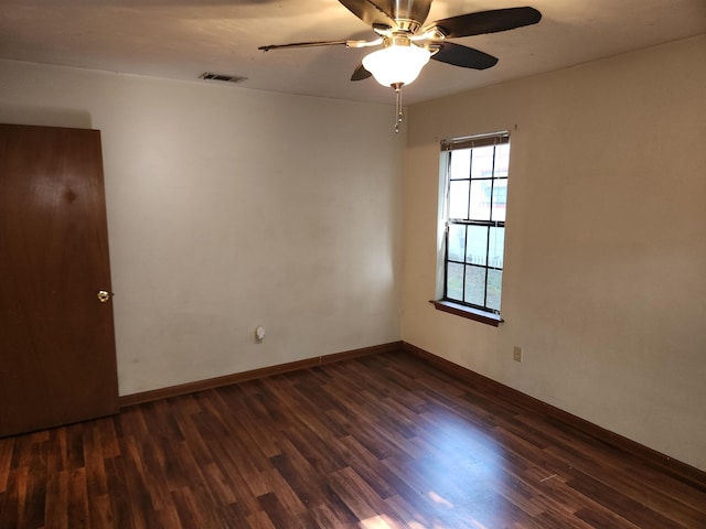 755 Gold Nugget Trl, Tallahassee, FL 32304 - unfurnished room with dark wood-style flooring and ceiling fan