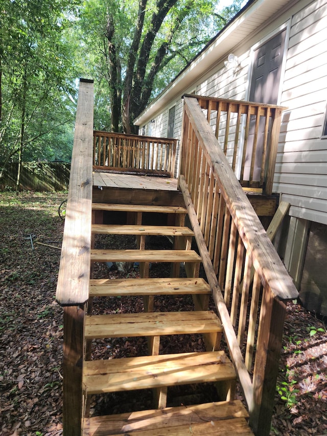 755 Gold Nugget Trl, Tallahassee, FL 32304 - wooden deck with stairway