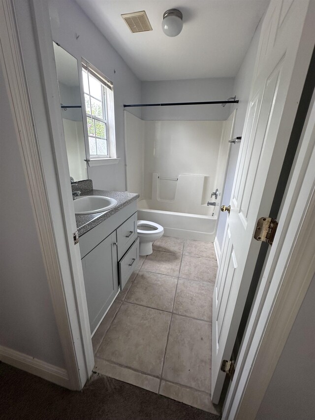 3340 Sugar Berry Way, Tallahassee, FL 32303 - bathroom with vanity, washtub / shower combination, and tile patterned floors