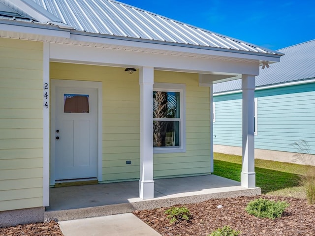 view of doorway to property