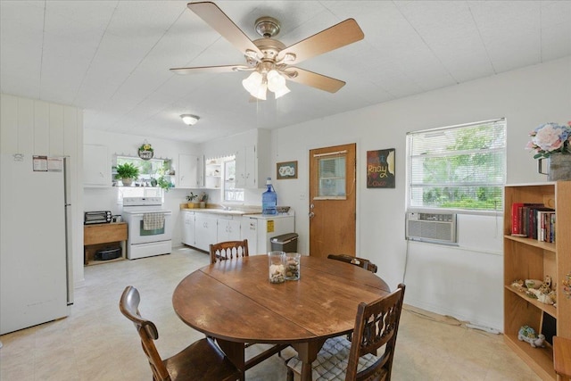 2743 US-19 Hwy, Perry, FL 32347 - dining area with healthy amount of natural light, a ceiling fan, and light floors