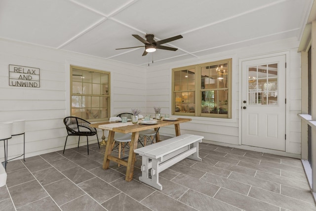 3744 Lifford Cir, Tallahassee, FL 32309 - dining area featuring a ceiling fan and tile patterned flooring