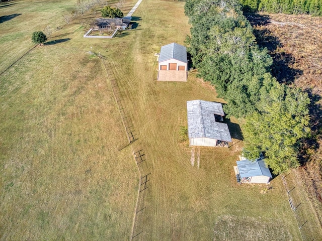 drone / aerial view with a rural view