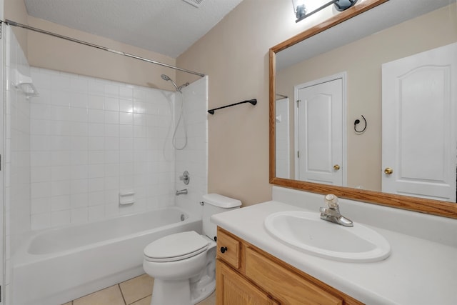 5609 Mossy Top Way, Tallahassee, FL 32303 - full bath with vanity, shower / tub combination, tile patterned flooring, and a textured ceiling