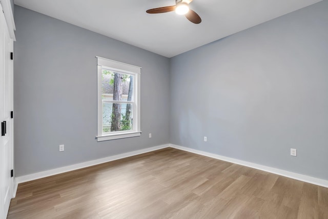 279 Ayers Ct, Tallahassee, FL 32305 - spare room with ceiling fan, light wood finished floors, and baseboards