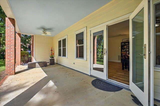 9078 Shoal Creek Dr, Tallahassee, FL 32312 - view of patio / terrace featuring a ceiling fan