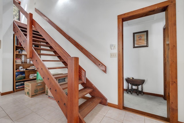 988 Timber Run, Havana, FL 32333 - stairs with tile patterned floors and baseboards