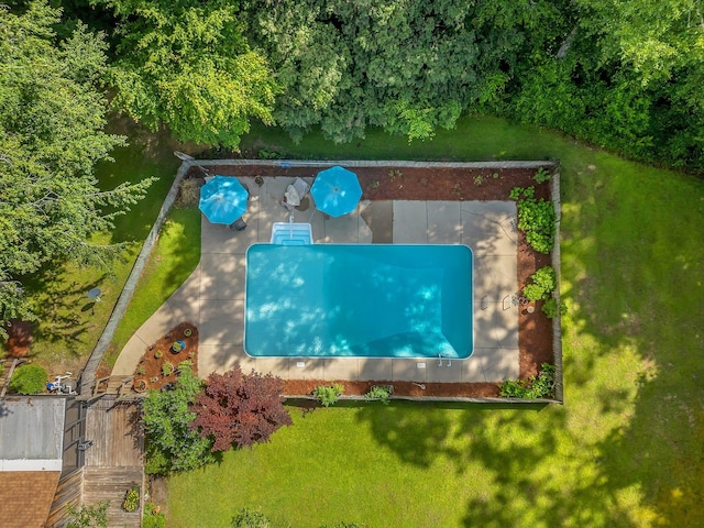 988 Timber Run, Havana, FL 32333 - drone / aerial view of a pool area