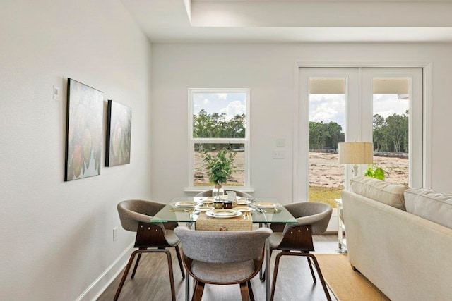 4468 River Breeze Ln, Tallahassee, FL 32303 - dining space featuring wood finished floors and baseboards