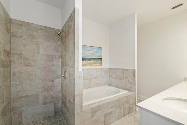 4468 River Breeze Ln, Tallahassee, FL 32303 - full bath featuring tiled shower, a bath, and vanity
