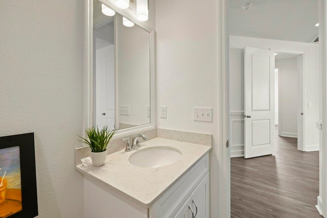 4468 River Breeze Ln, Tallahassee, FL 32303 - bathroom featuring vanity and wood finished floors