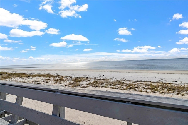 water view featuring a beach view