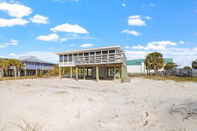 view of front facade featuring a sunroom